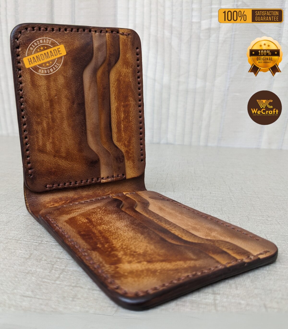 Tiger Article Handmade Leather Wallet Veg Tan Leather Wallet