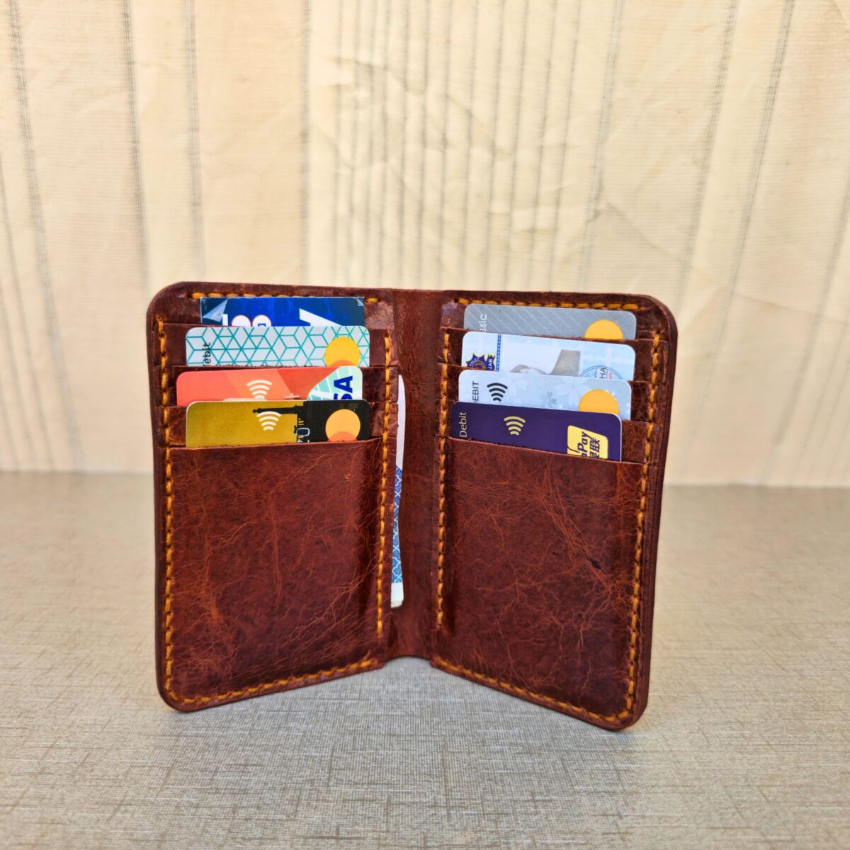 Handmade Half Long Leather Wallet 2